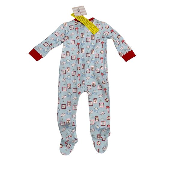 NWT James & Lottie Size 6M Letters to Santa Zippy Pajamas - Picture 2 of 4